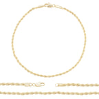 14K Gold Filled Anklet Rope Chain 9.5" Anklet Women Women Jewelry