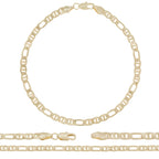 14K Gold Filled Anklet Figaro Mariner Chain Anklet 10" Women Jewelry