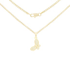 Flying Butterfly Cubic Zirconia Pendant With Necklace Set 14K Gold Filled