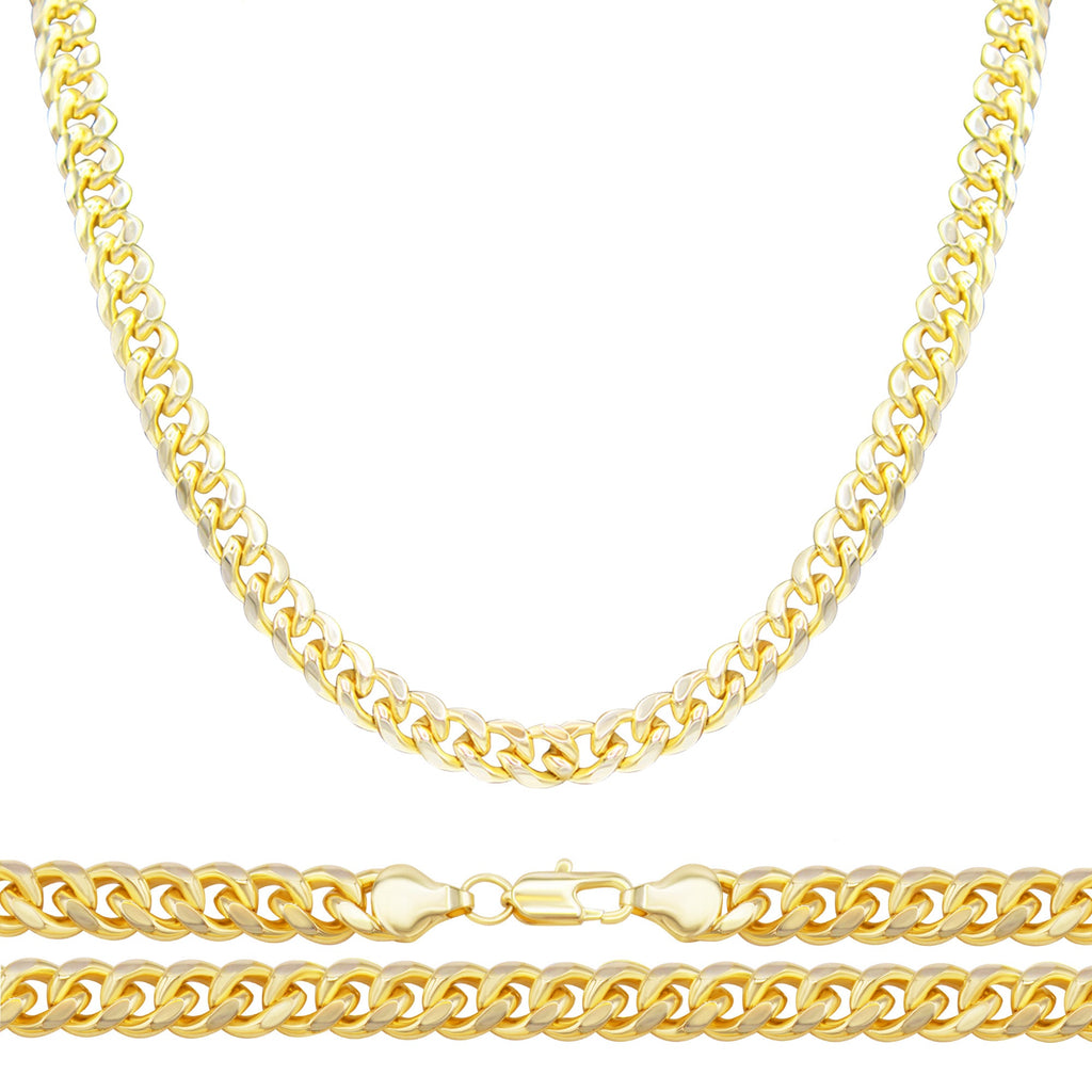 Cuban Link 14K Gold Filled Necklace 24" Bracelet 8.5" Set