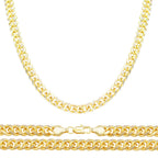 Cuban Link 14K Gold Filled Necklace 24" Bracelet 8.5" Set