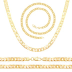 Cuban Link 14K Gold Filled Necklace 24" Bracelet 8.5" Set
