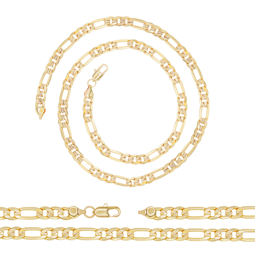 14K Gold Filled Figaro Chain Necklace 24"