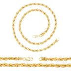 14K Gold Filled Rope Chain Necklace 24" for Men 5-6 mm
