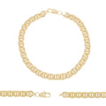 Mariner Chain 14K Gold Filled Bracelet 8.5" Lobster Claw Clasp Men Jewelry 6.8 mm