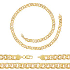 Diamond Cut Cuban Link 14K Gold Filled Necklace 24" 9 mm