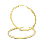 14K Gold Plated Hoop Women Earrings 2 mm 25 - 70 mm