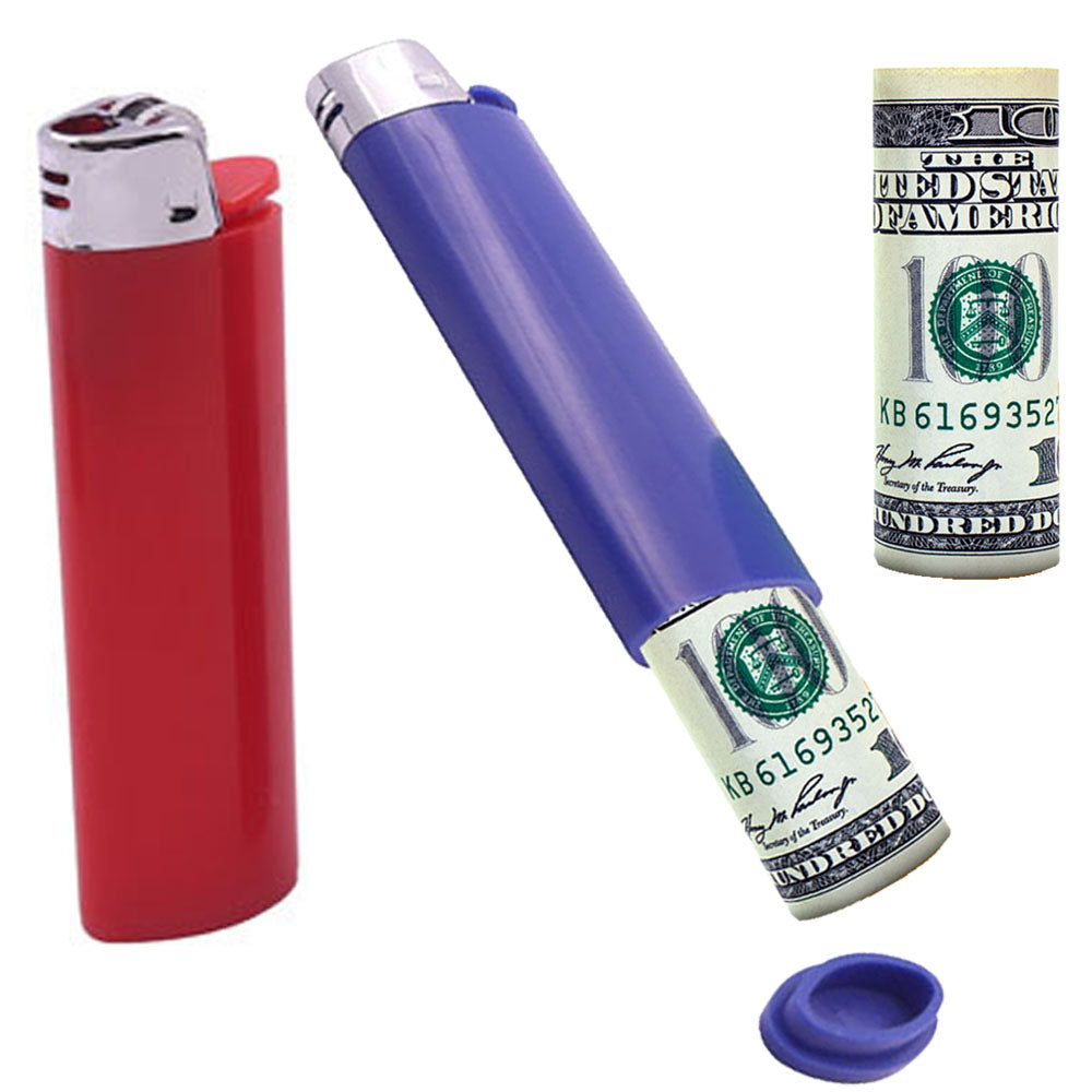 Fake Lighter Diversion Safe - Secret Compartment To Stash Valuables In Lighter