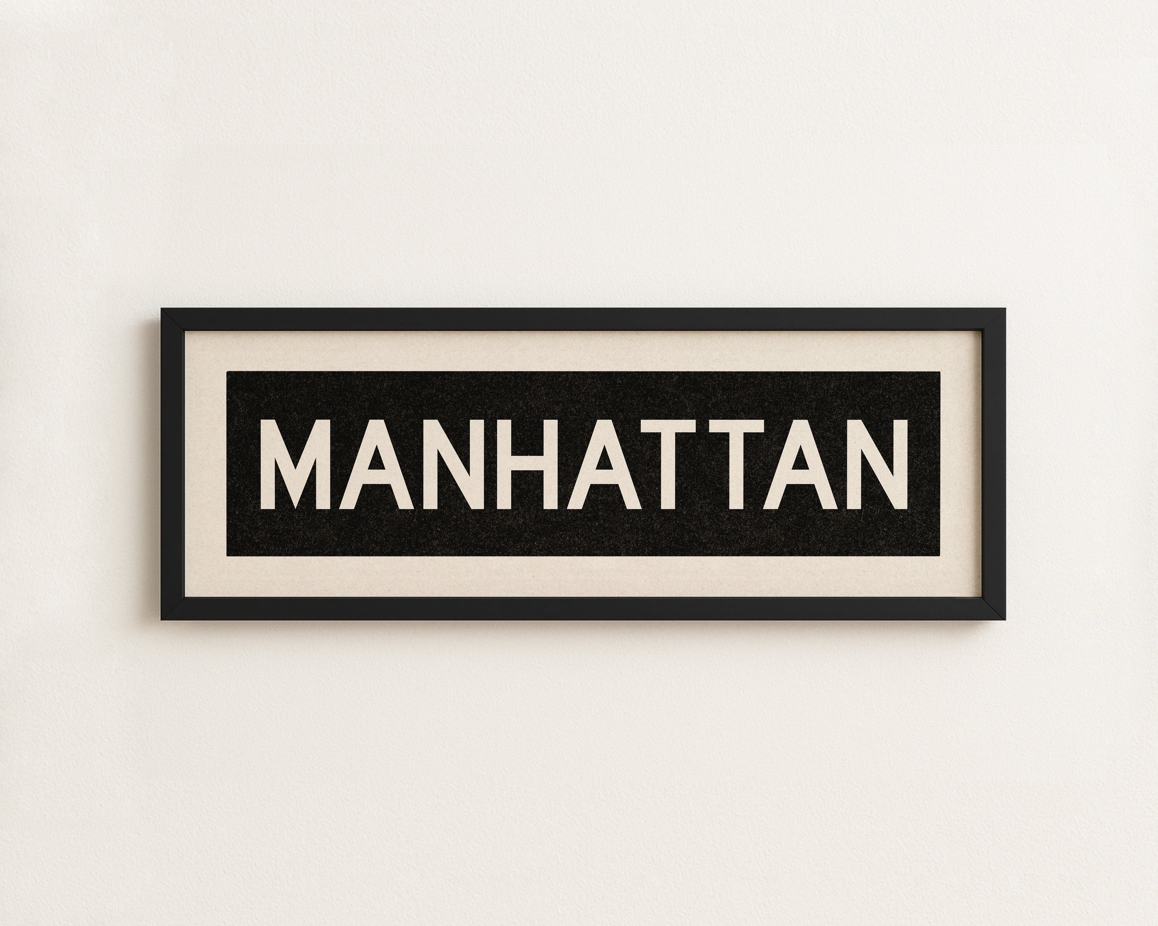 Framed Manhattan Bus Scroll