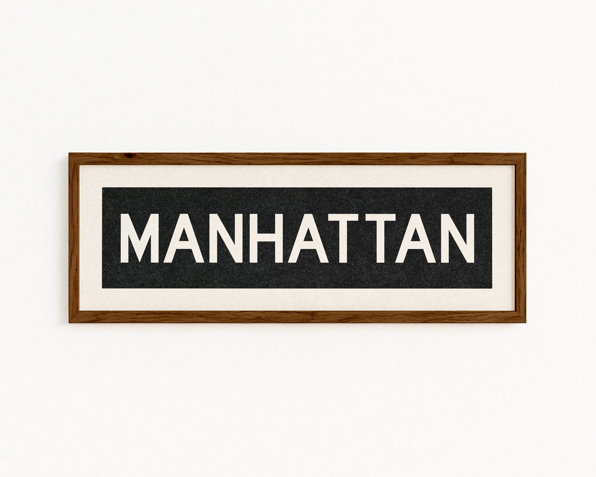 Framed Manhattan Bus Scroll
