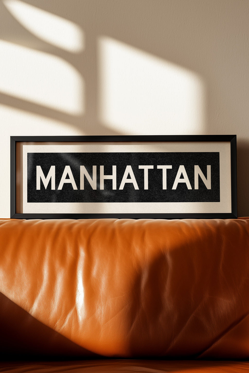 Framed Manhattan Bus Scroll