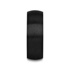 MARAUDER Domed Brushed Finish Black Titanium Men’s Wedding Band - 6mm & 8mm