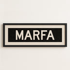 Framed Marfa Bus Scroll Sign