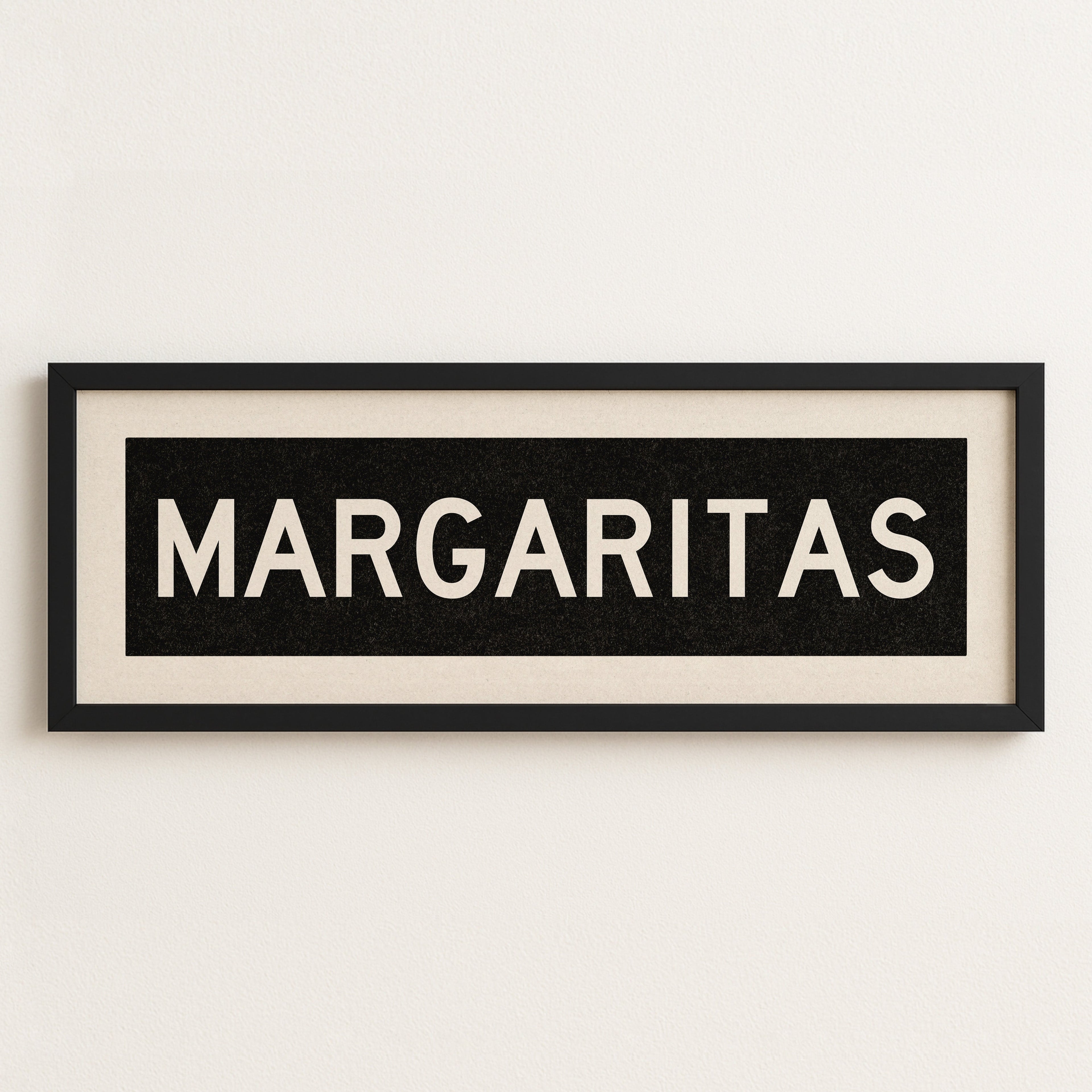 Framed Margaritas Bus Scroll Sign