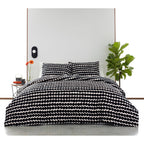 Marimekko Rasymatto Black Cotton Comforter and Sham Set