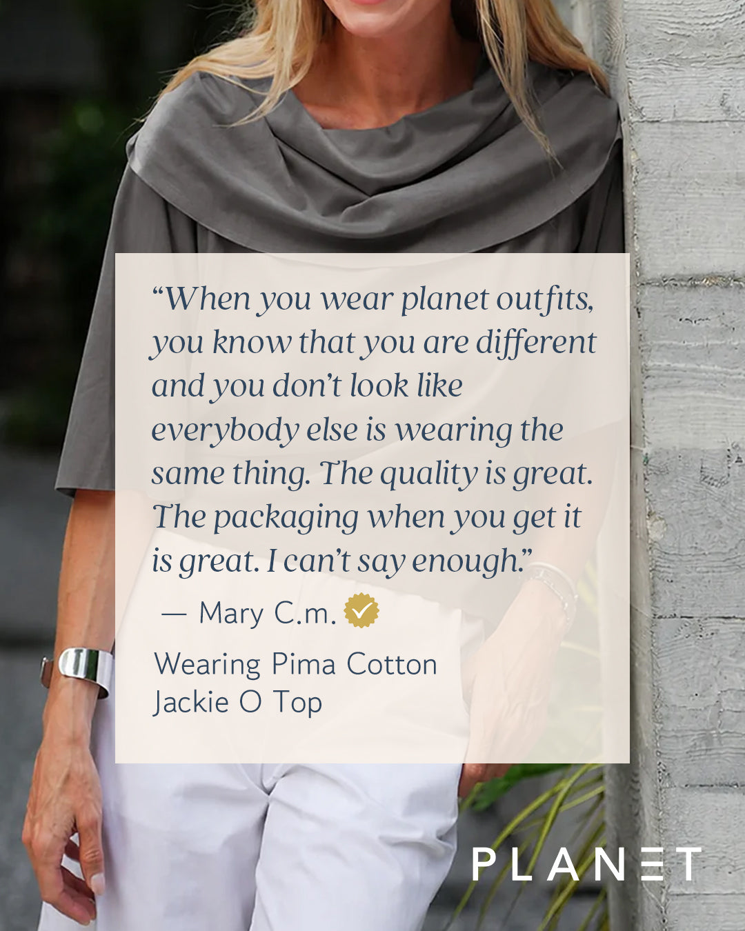 Pima Cotton Jackie O Top - Cornflower