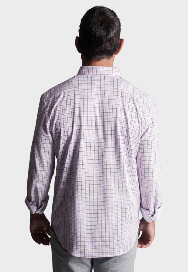 Matt Plaid Long Sleeve Tech Shirt