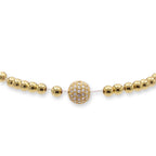 Brass Cubic Zirconia Ball Charm Bracelet Men Women
