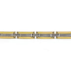 Decorative Men’s Stainless Steel Bracelet Fashion Wrist Band (Silver/Gold)