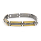 Decorative Men’s Stainless Steel Bracelet Fashion Wrist Band (Silver/Gold)