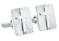 Men's Stainless Steel Radial Cross Cuff Links