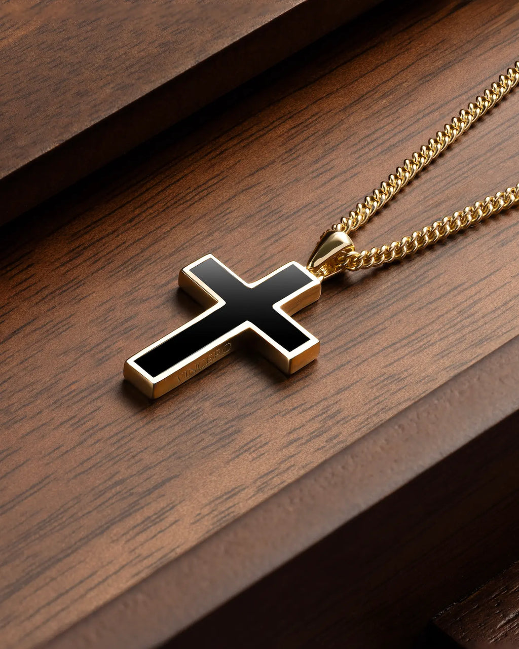 Stone Cross Curb Set - Gold