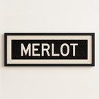 Framed Merlot Bus Scroll Sign