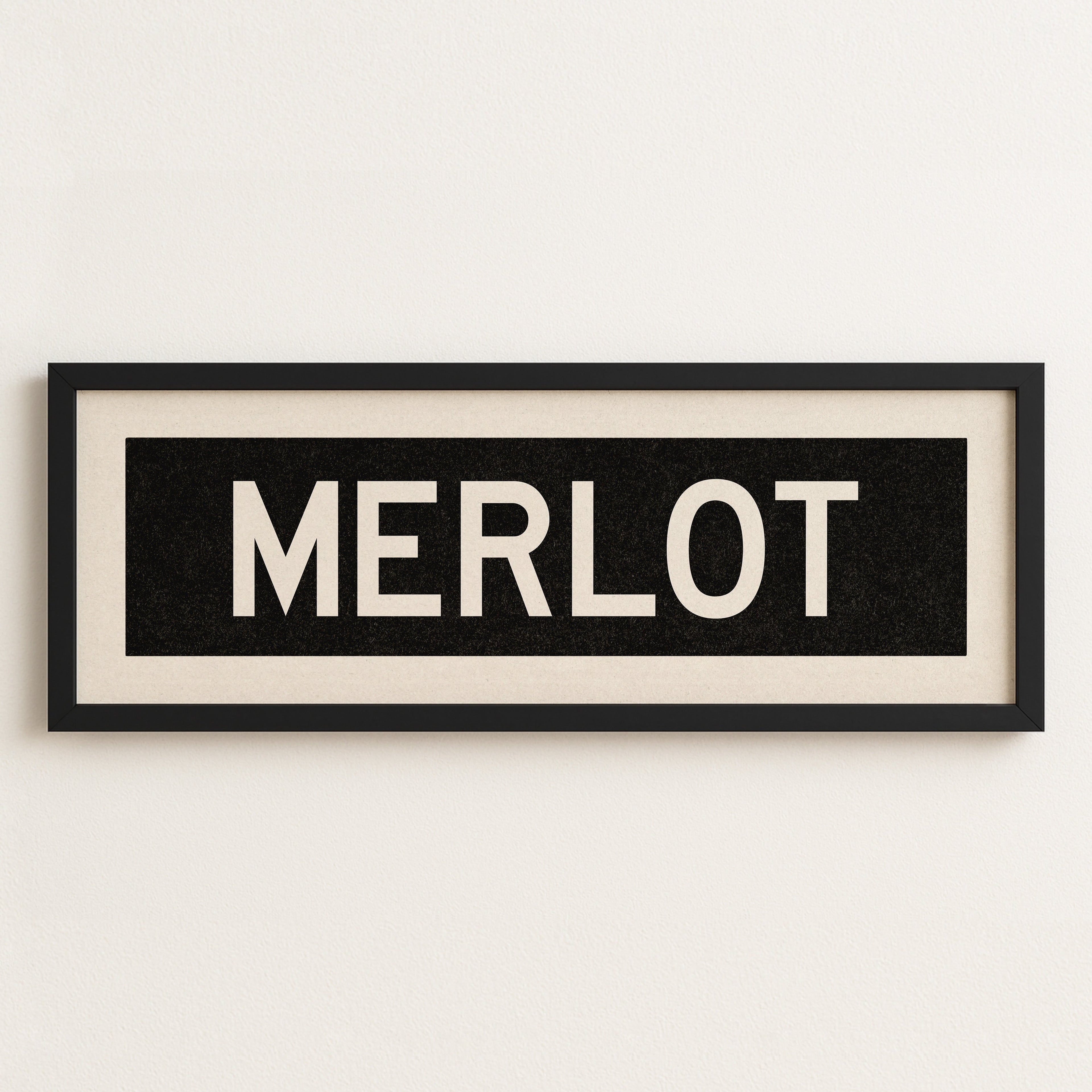 Framed Merlot Bus Scroll Sign