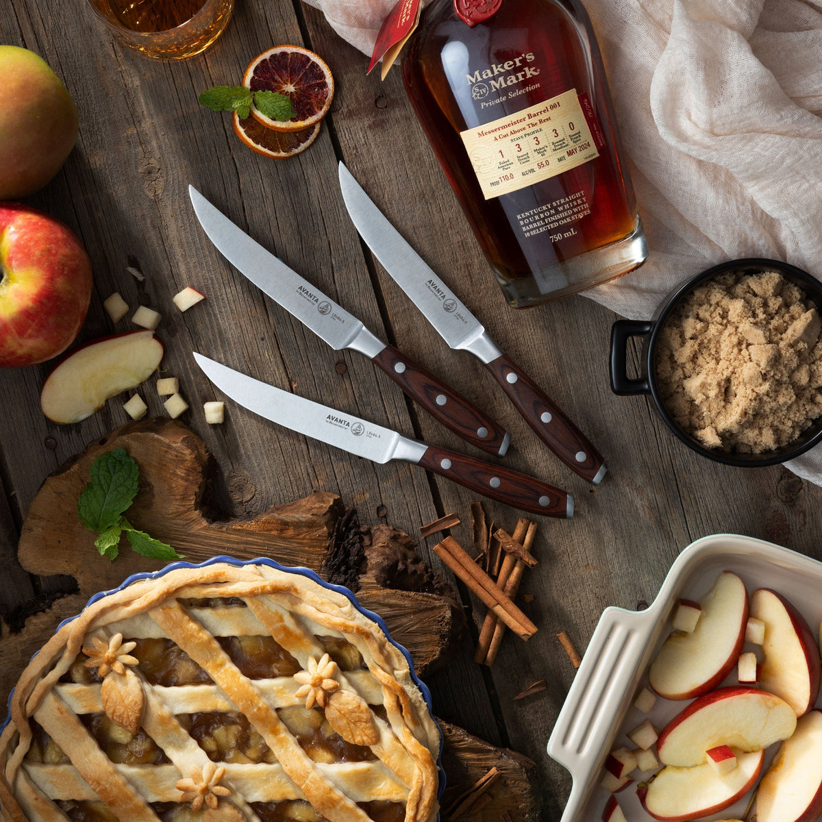 Avanta Pakkawood Knife Block Set - 10 Piece