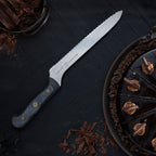 Custom Scalloped Offset Knife - 8"