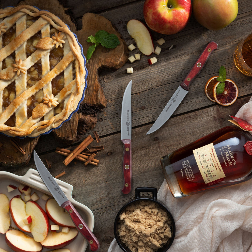 Custom Red 4 Piece Steak Knife Set