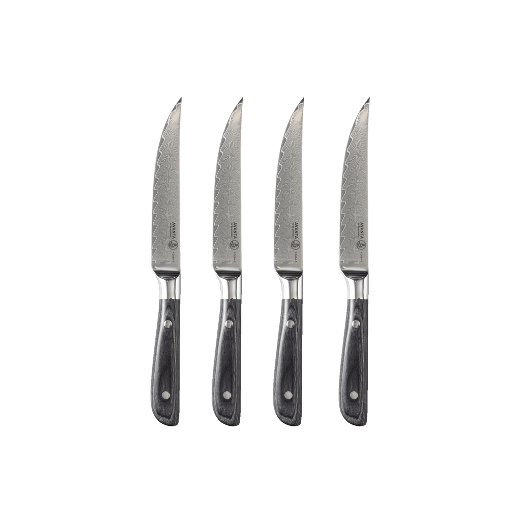 Avanta Damascus Fine Edge Steak Knife Set - 4 Piece