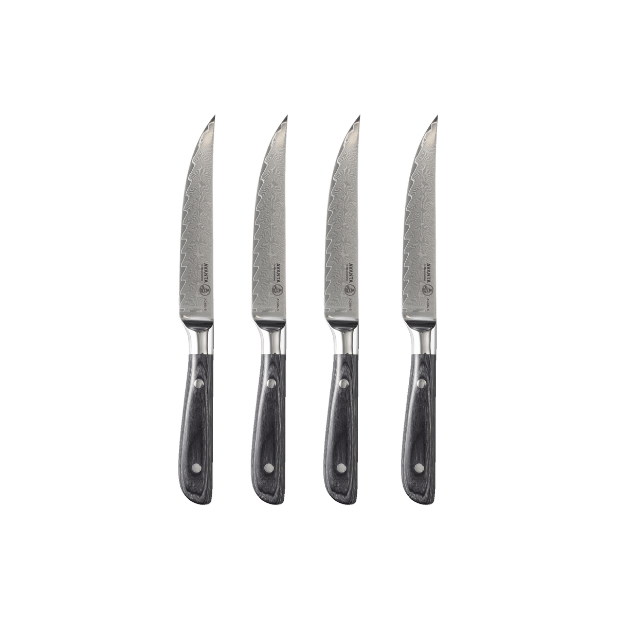 Avanta Damascus Fine Edge Steak Knife Set - 4 Piece