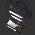 Avanta Pakkawood 6 Piece Pro BBQ Knife Set / Black Knife Bag