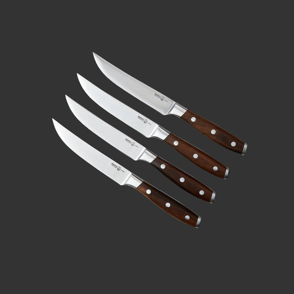Avanta Smoked Teak Steak Knife Set - 4 Piece
