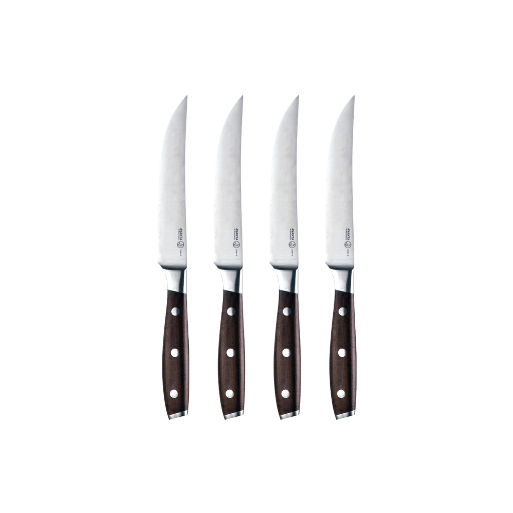 Avanta Smoked Teak Steak Knife Set - 4 Piece