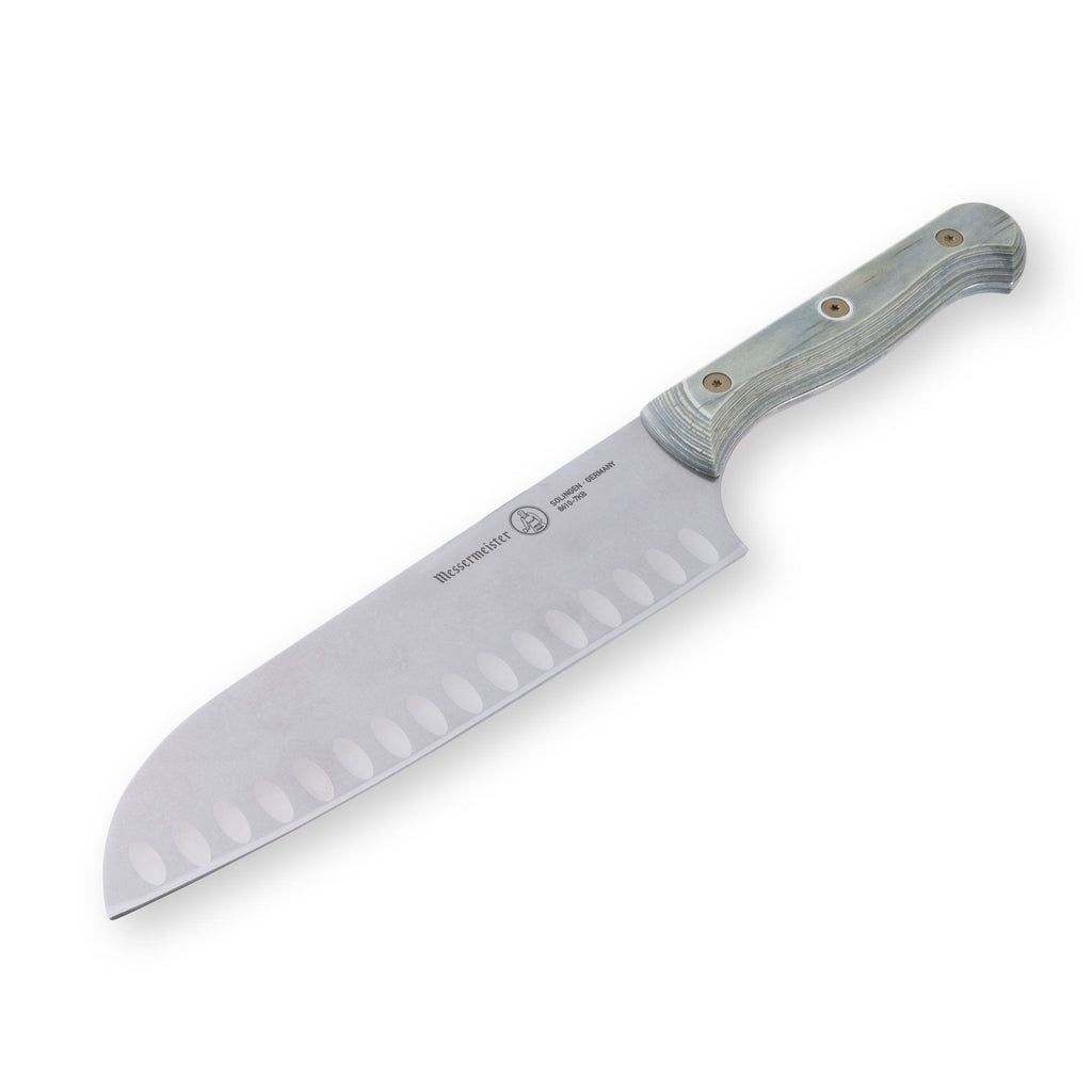 Custom Blue Kullens Santoku Knife - 7"