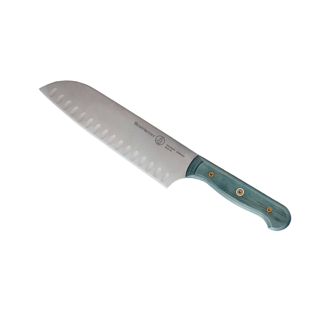 Custom Blue Kullens Santoku Knife - 7"