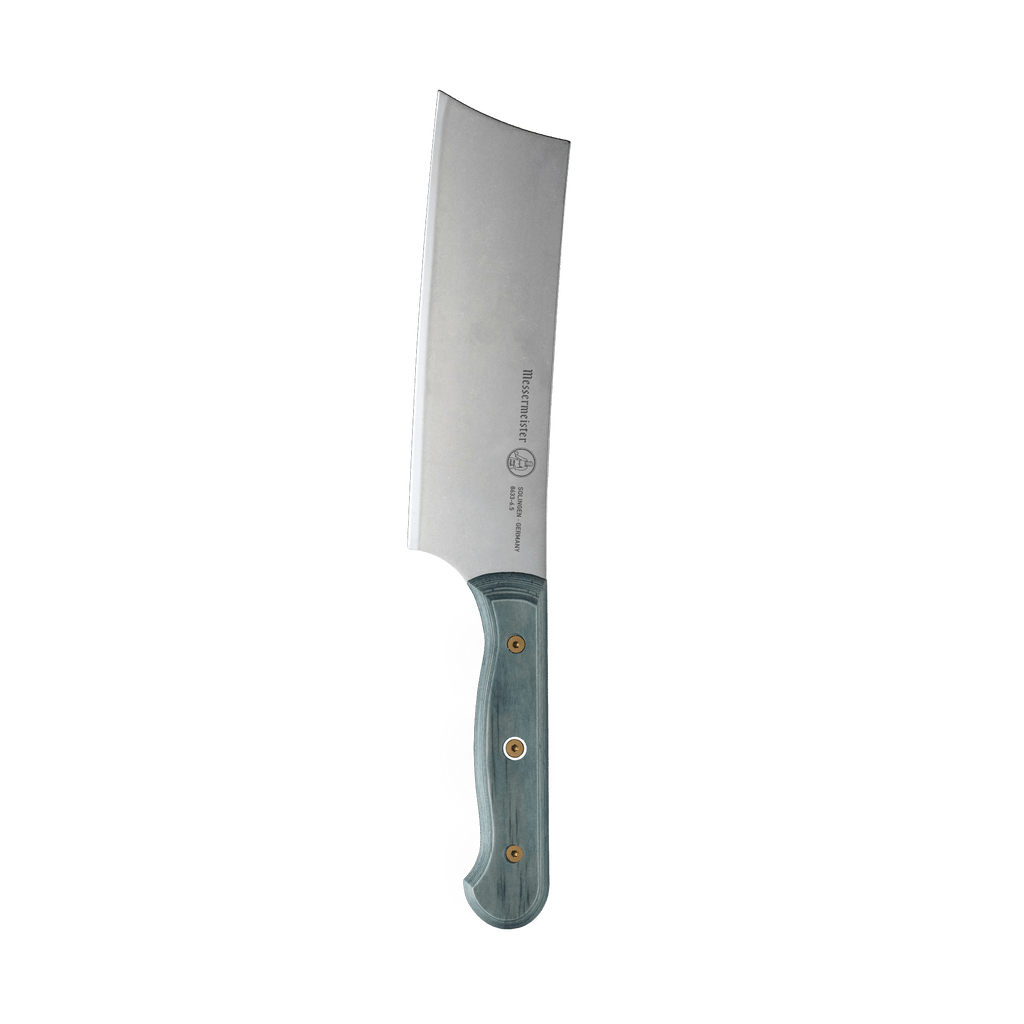 Custom Blue Nakiri Knife - 6.5"