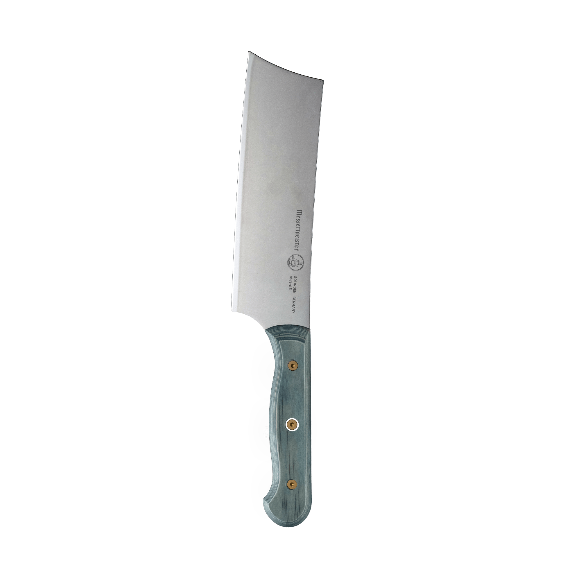 Custom Blue Nakiri Knife - 6.5"