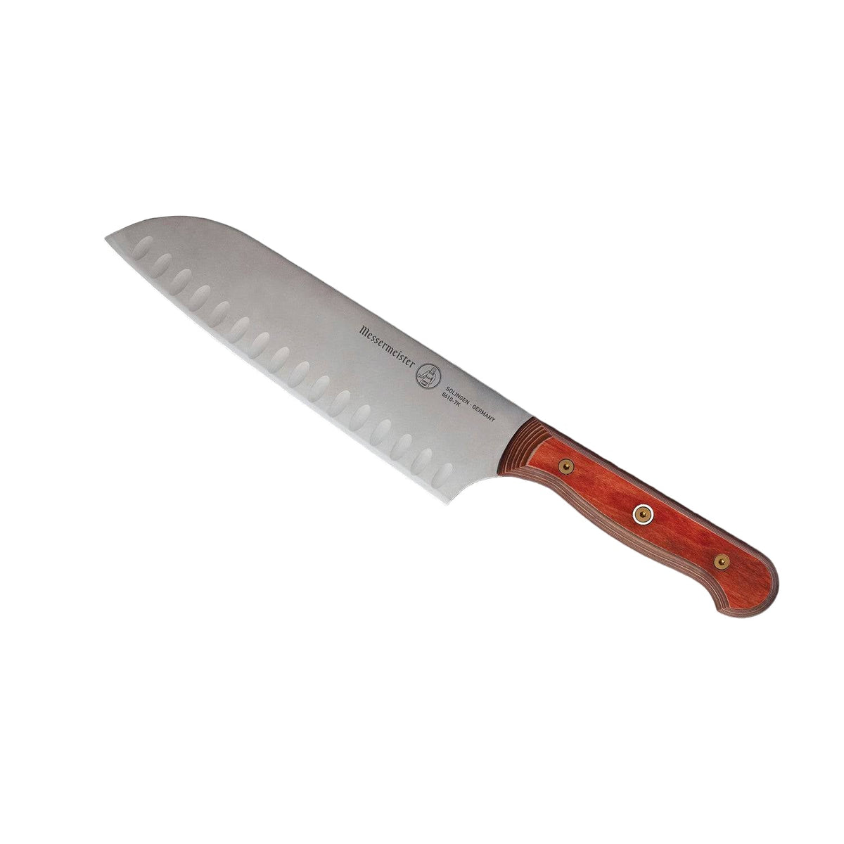 Custom Red Kullens Santoku Knife - 7"