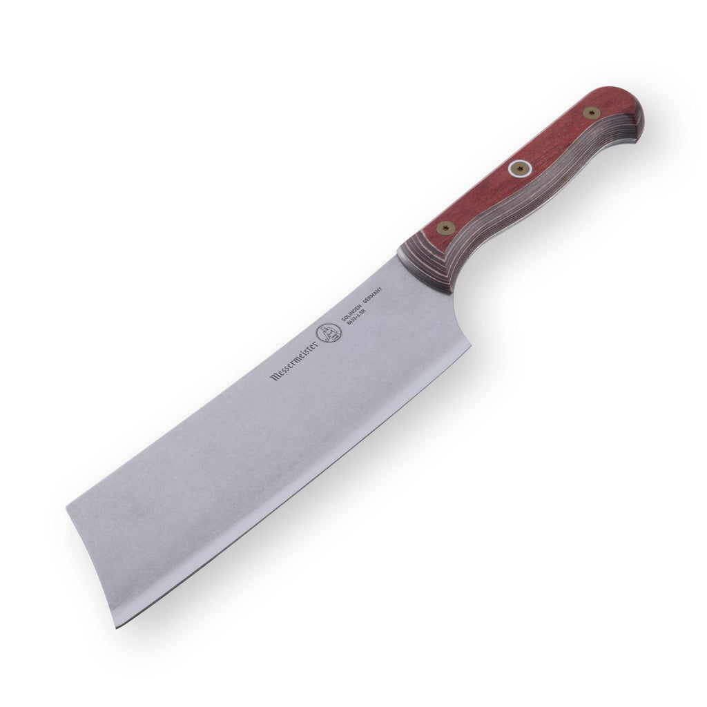 Custom Red Nakiri Knife - 6.5"