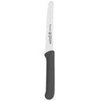 Petite Messer Black Serrated Steak Knife with Sheath - 4.5"