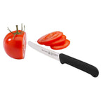 Petite Messer Black Serrated Steak Knife with Sheath - 4.5"