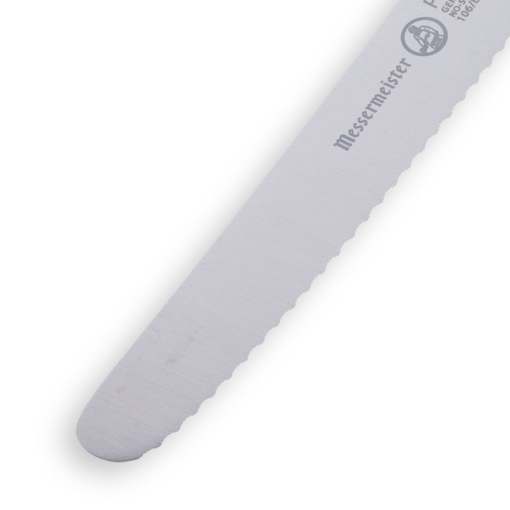 Petite Messer Black Serrated Steak Knife with Sheath - 4.5"