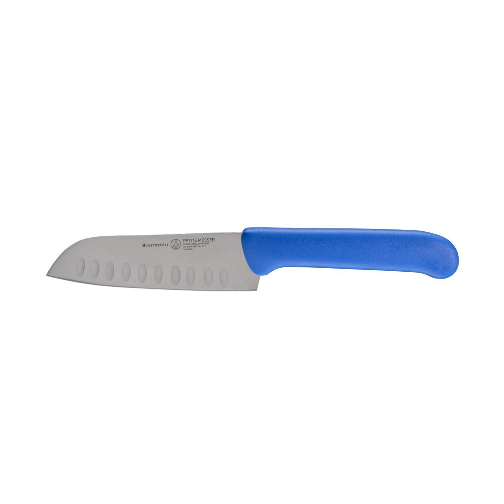Petite Messer Blue Kullens Santoku Knife - 5"