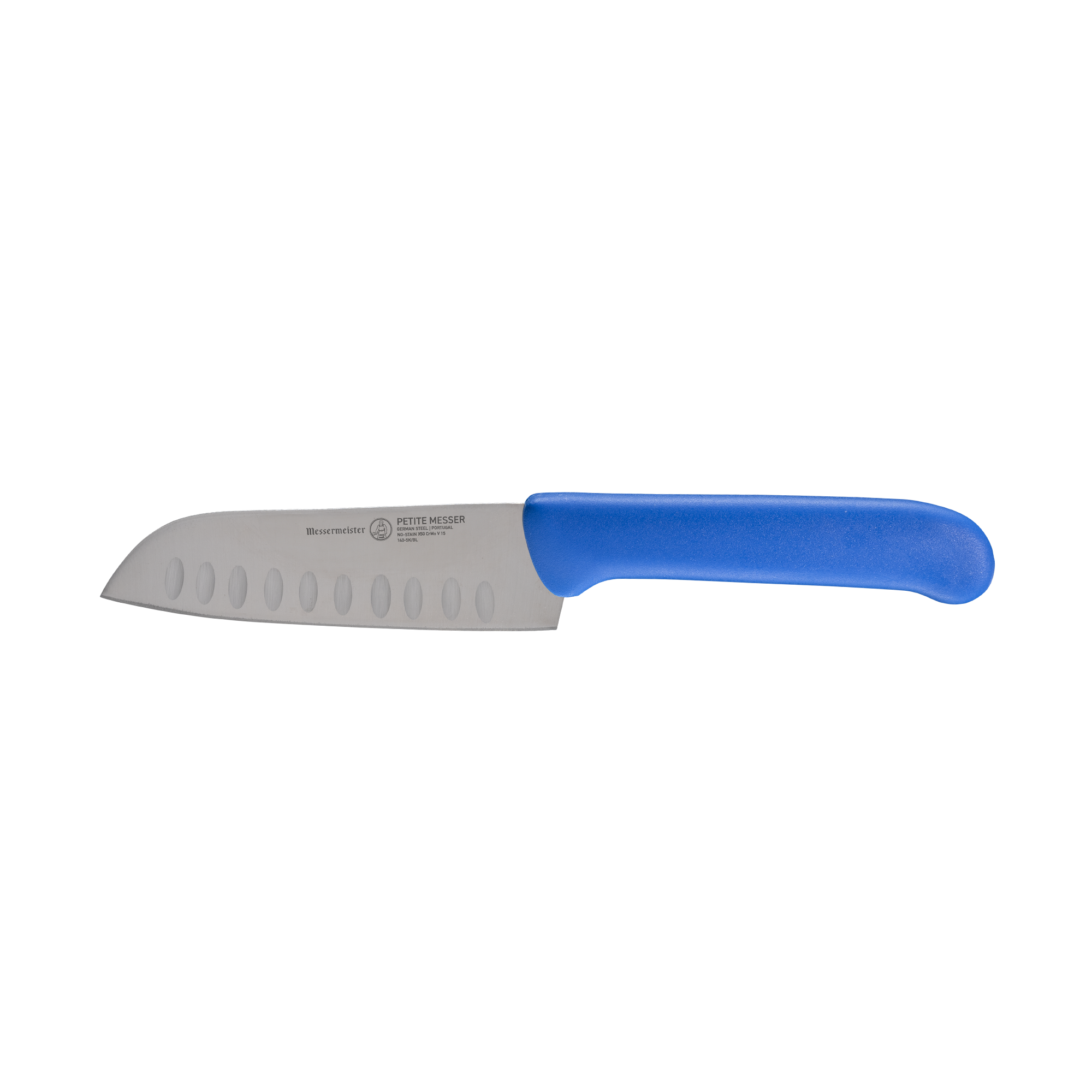 Petite Messer Blue Kullens Santoku Knife - 5"