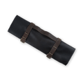 Vintage Leather 7 Pocket Knife Roll - Black