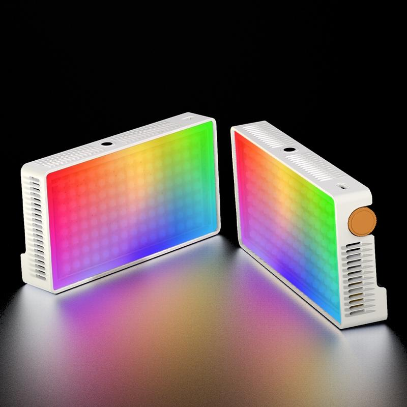 Metallic LED Selfie Light, Portable RGB Video Light, Camera Fill Light, Rechargeable Dimmable Panel Lamp with Clip, Lights for Iphone, Selfie Accessories