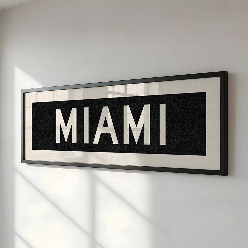 Framed Miami Florida Bus Scroll